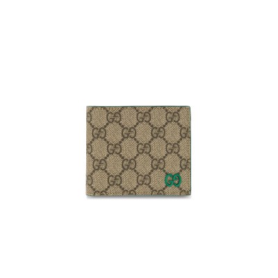 GUCCI GREEN INTERIOR GG COIN WALLET 768244 (21*9cm)